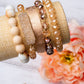 Beige Mixed Beads Bracelet Set