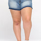 IF56056HS-P - Medium Light Wash - Plus Size Denim Shorts