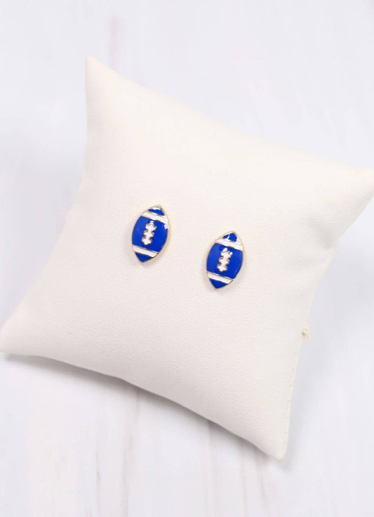 Sidelines Football Stud Earring BLUE