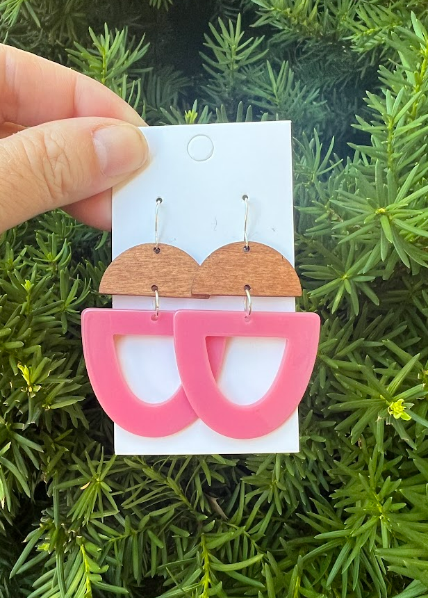 Pink Blush Wood and Acrylic Deco Drops