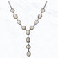 Western Cabochon Semi Stone Necklace: White