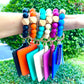 Fall Wallet Wristlet Silicone Bead Tassel Keychains
