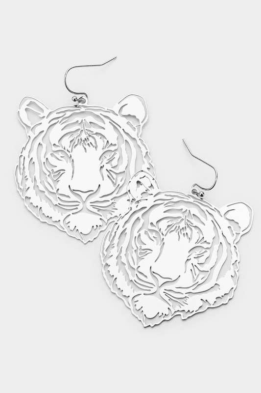 Tiger Filagree Dangle Earrings