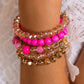 Pink 5 strand bracelet