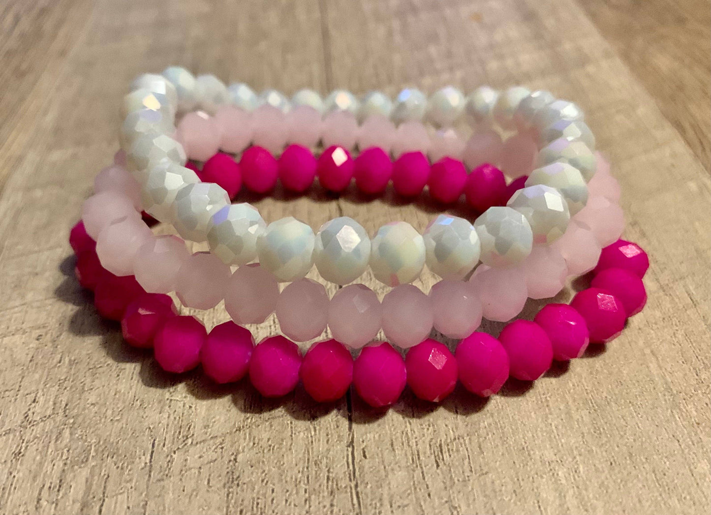 3pc Bracelet Set- “Pretty in Pink”