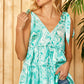 Marble Satin Tiered Top T11426