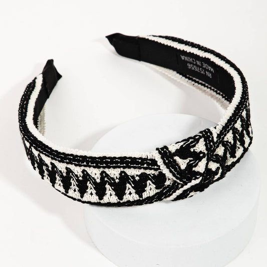 Braided Zig Zag Stripe Headband