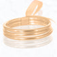 Worn Metal Bangle 3 Set Bracelet: Gold