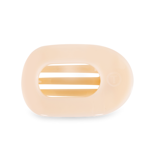 Teleties Almond Beige Medium Flat Round Clip