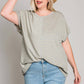 Women's Plus Rayon Span Striped Casual Top