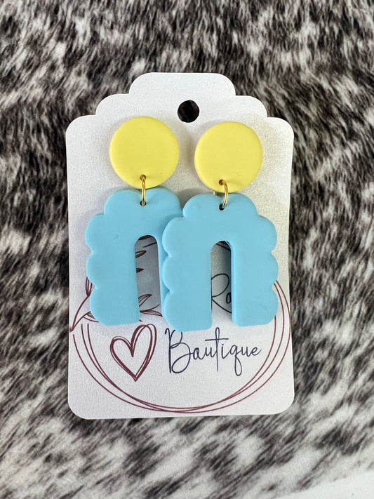 Rounded Horseshoe Dangle Earrings